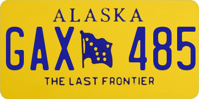 AK license plate GAX485