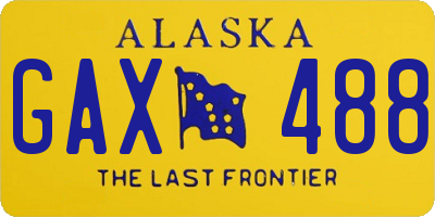 AK license plate GAX488