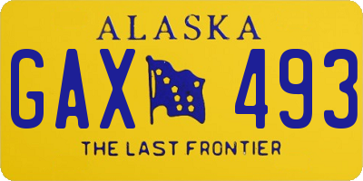 AK license plate GAX493