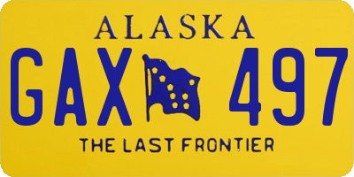 AK license plate GAX497