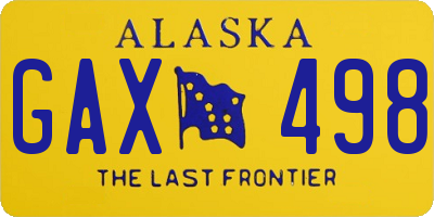 AK license plate GAX498