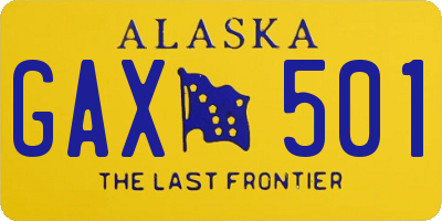 AK license plate GAX501