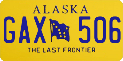 AK license plate GAX506
