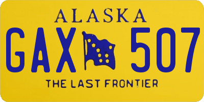 AK license plate GAX507