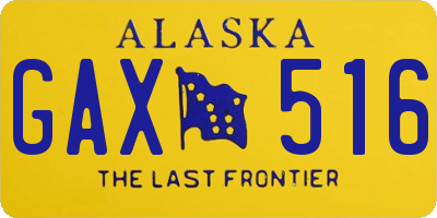 AK license plate GAX516
