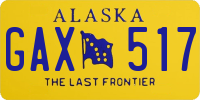 AK license plate GAX517