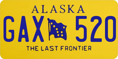 AK license plate GAX520