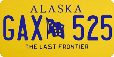 AK license plate GAX525