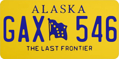 AK license plate GAX546