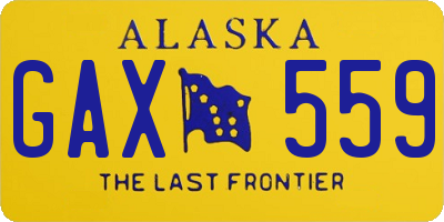 AK license plate GAX559