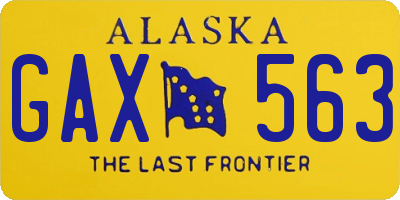 AK license plate GAX563