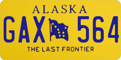 AK license plate GAX564