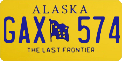 AK license plate GAX574