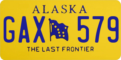 AK license plate GAX579