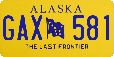 AK license plate GAX581