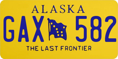 AK license plate GAX582