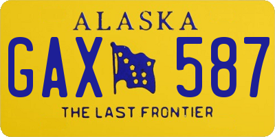 AK license plate GAX587