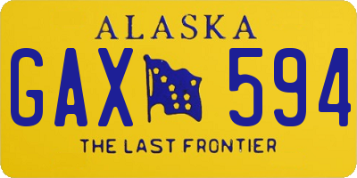 AK license plate GAX594
