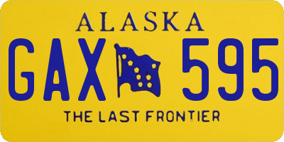 AK license plate GAX595