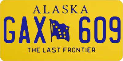AK license plate GAX609