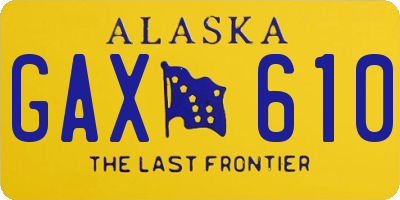 AK license plate GAX610