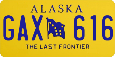 AK license plate GAX616