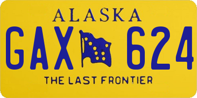 AK license plate GAX624