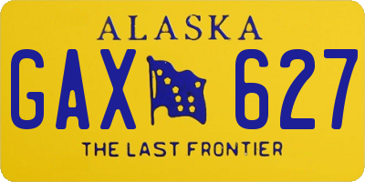 AK license plate GAX627