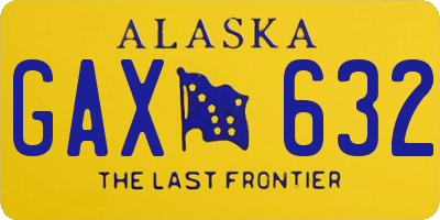 AK license plate GAX632