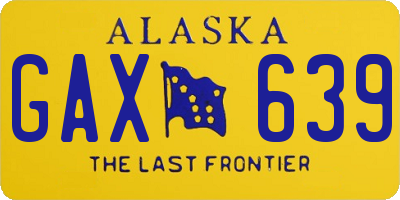 AK license plate GAX639