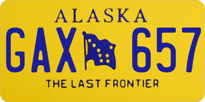 AK license plate GAX657