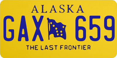 AK license plate GAX659