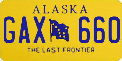 AK license plate GAX660