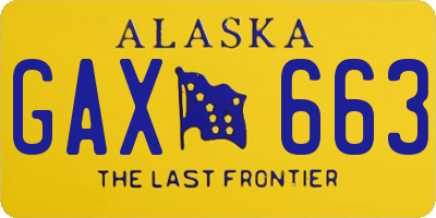 AK license plate GAX663