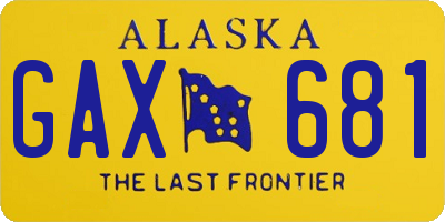 AK license plate GAX681