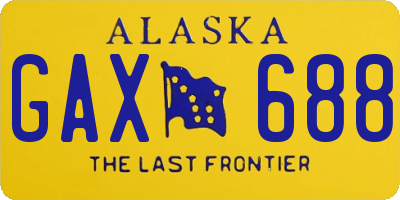 AK license plate GAX688