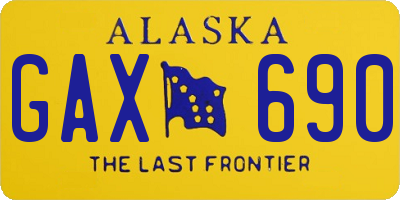 AK license plate GAX690