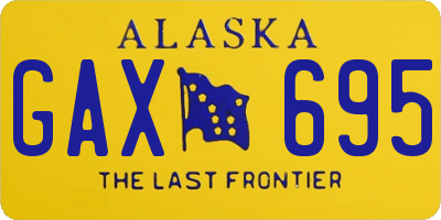 AK license plate GAX695