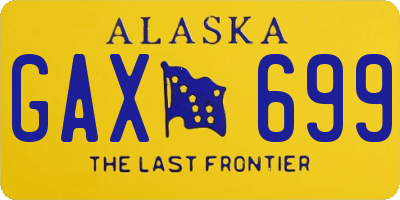 AK license plate GAX699