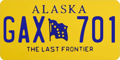AK license plate GAX701