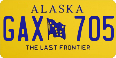 AK license plate GAX705