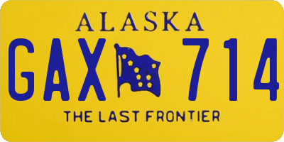 AK license plate GAX714
