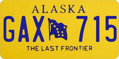 AK license plate GAX715