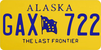 AK license plate GAX722