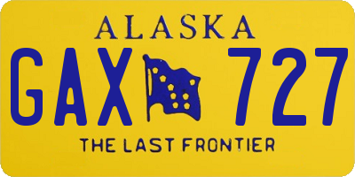 AK license plate GAX727