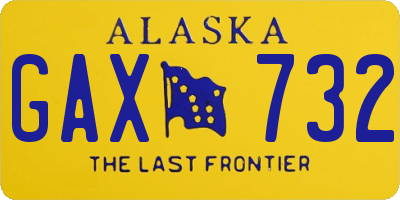 AK license plate GAX732