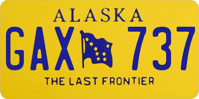 AK license plate GAX737