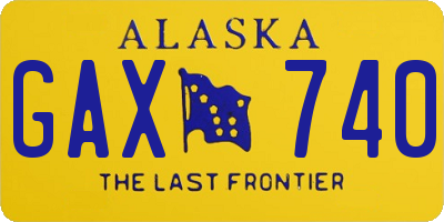AK license plate GAX740