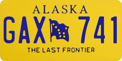 AK license plate GAX741