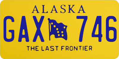 AK license plate GAX746